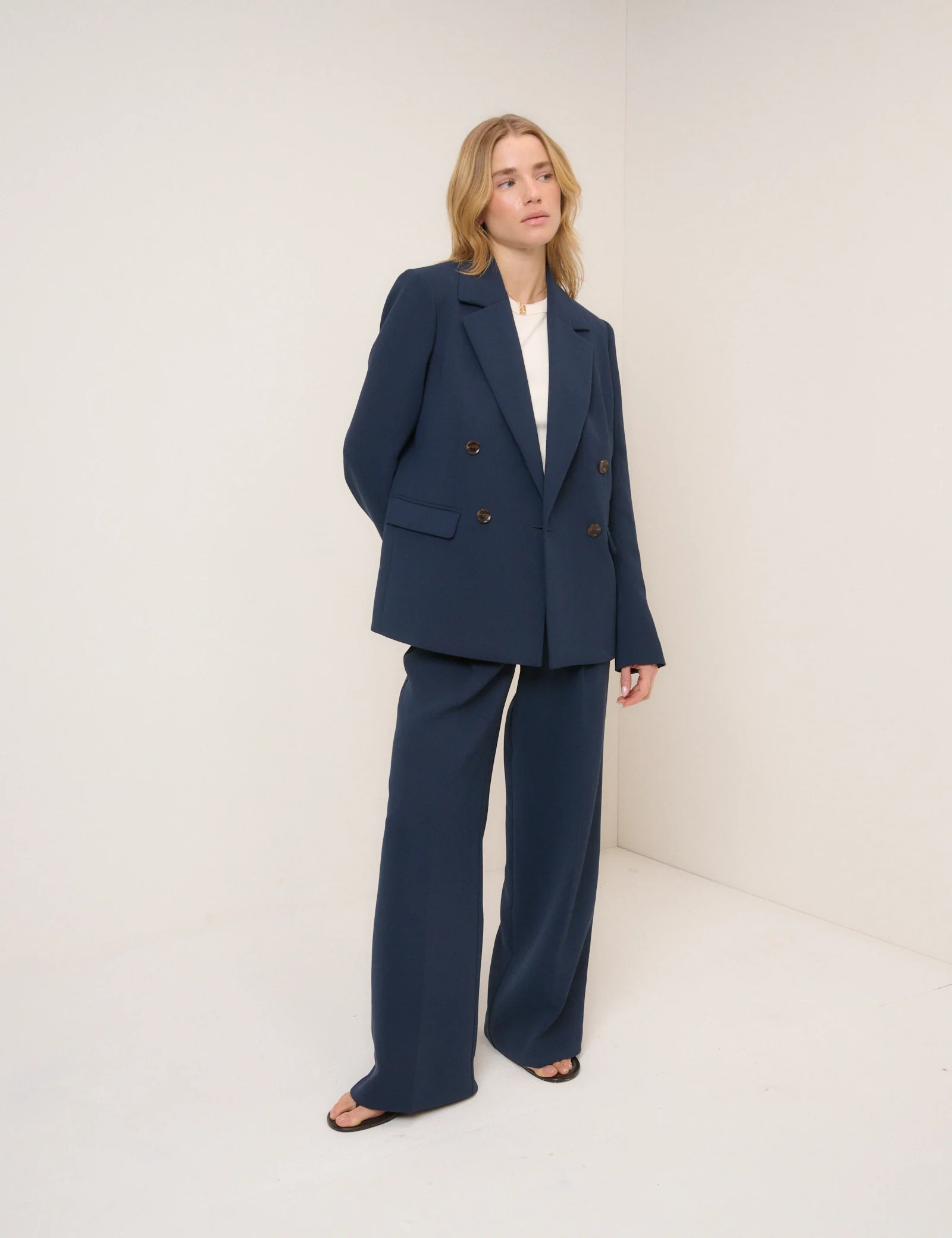 Navy Alicia Double Breasted Blazer - Image 4