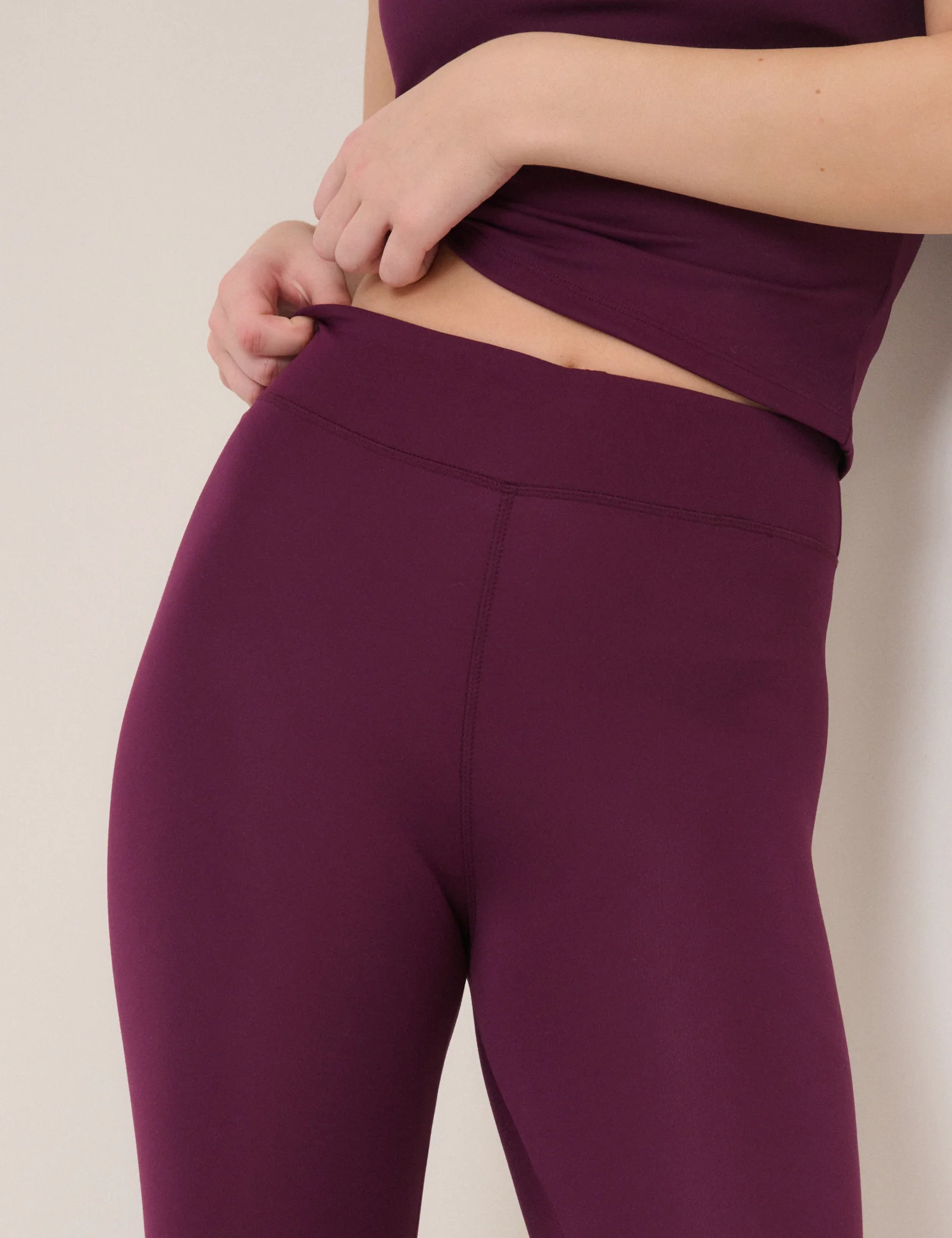 Burgundy Athleisure Leggings - Image 3