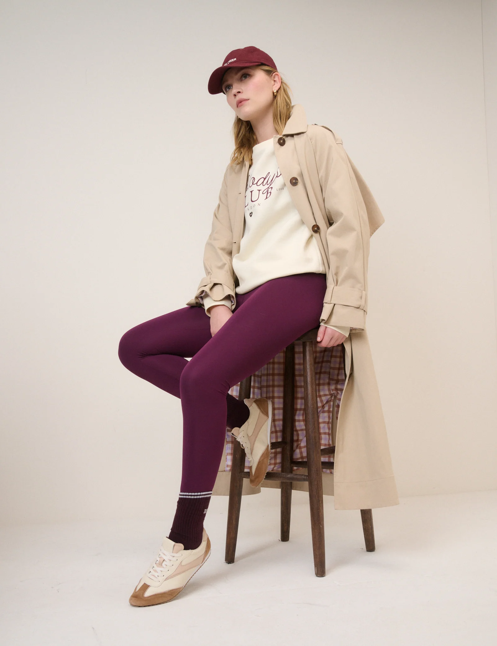 Burgundy Athleisure Leggings - Image 4