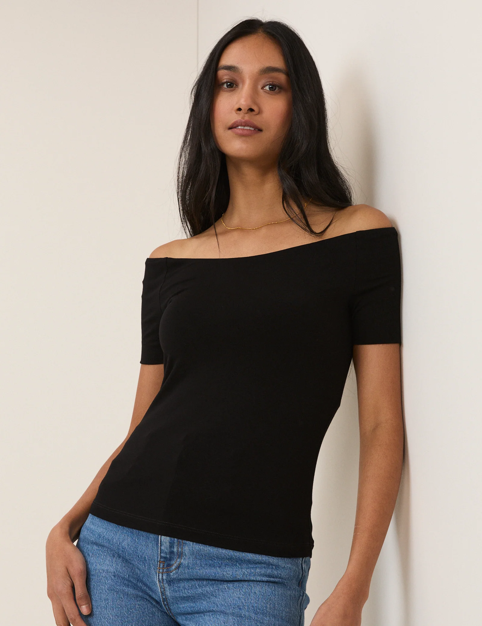 Black Bardot Top - Image 4