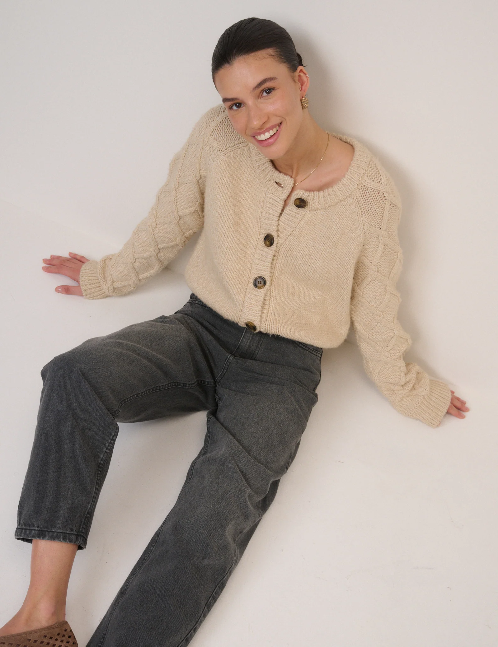 Washed Black High Rise Putney Barrel Leg Jeans - Image 2