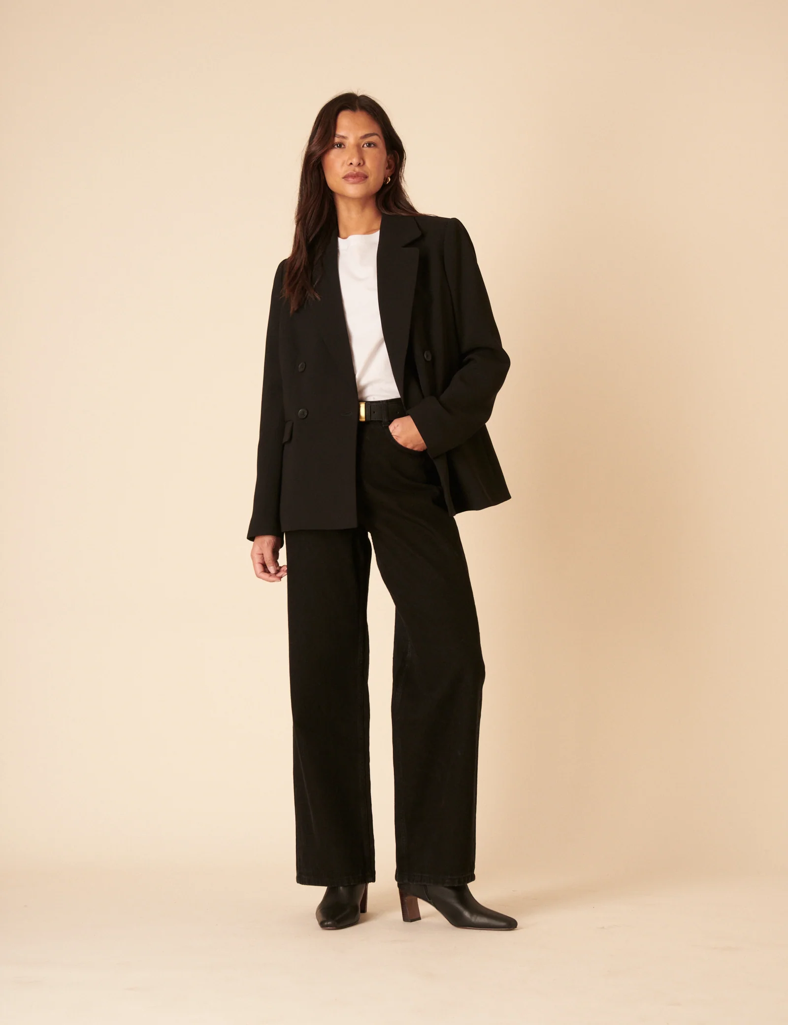 Black Double Breasted Blazer - Image 3