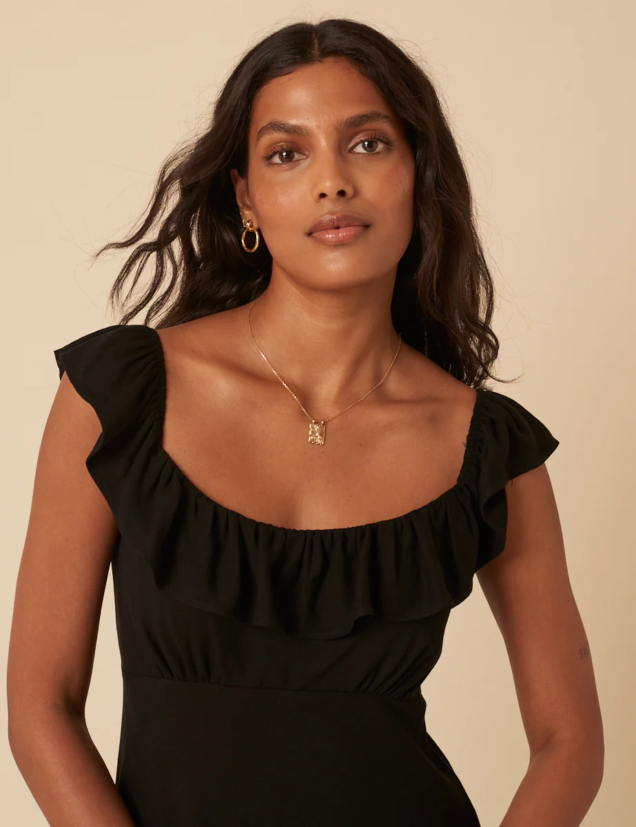 Black Frill Libby Mini Dress - Image 3
