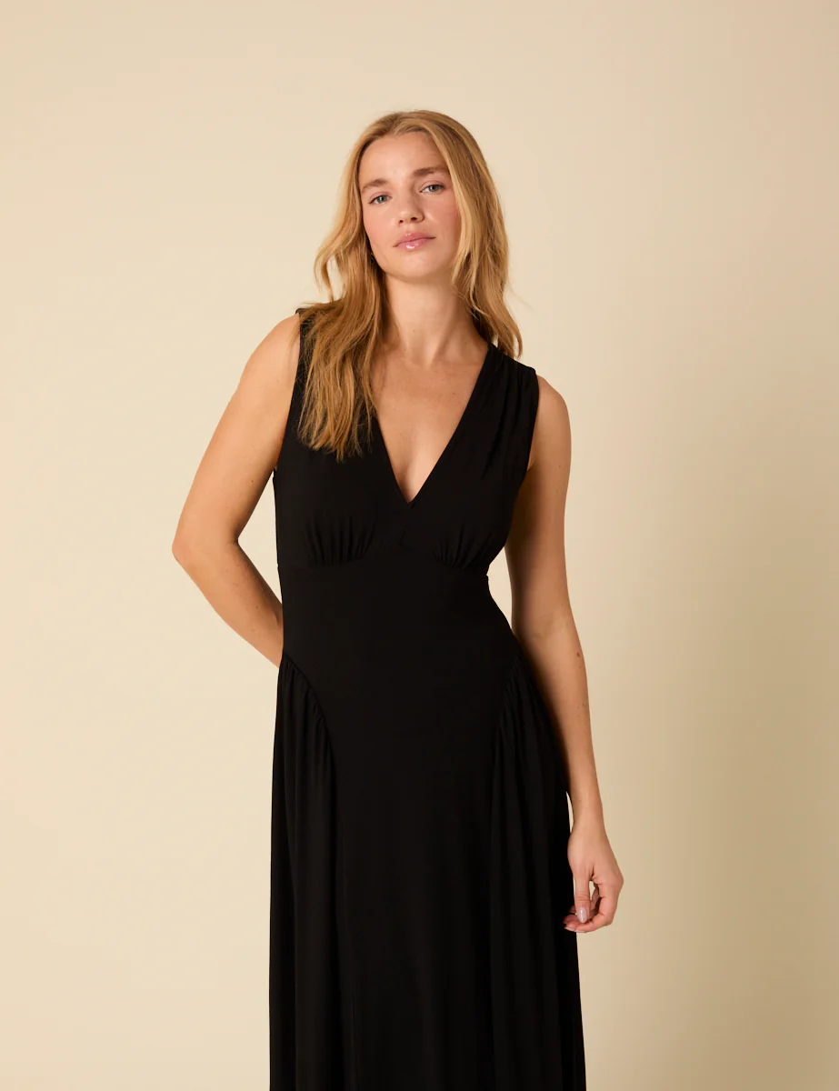Black Jersey Starlight Midi Dress - Image 2