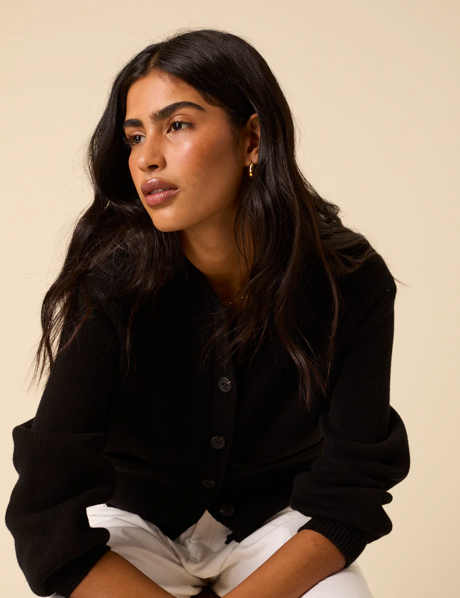 Black Knitted Cardigan - Image 4