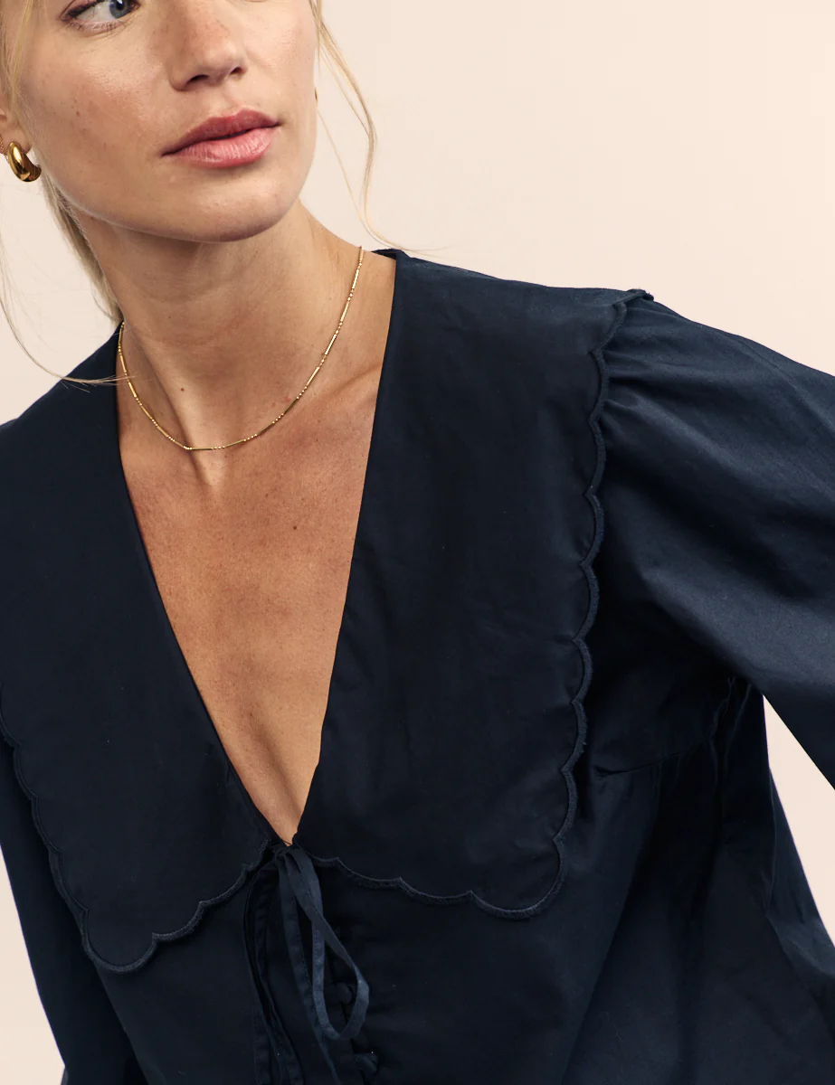 Black Long Sleeve Birdie Blouse - Image 3