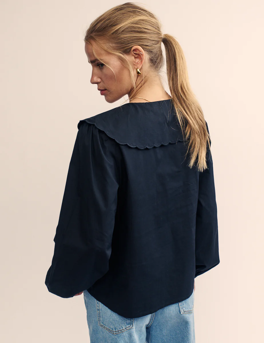 Black Long Sleeve Birdie Blouse - Image 4