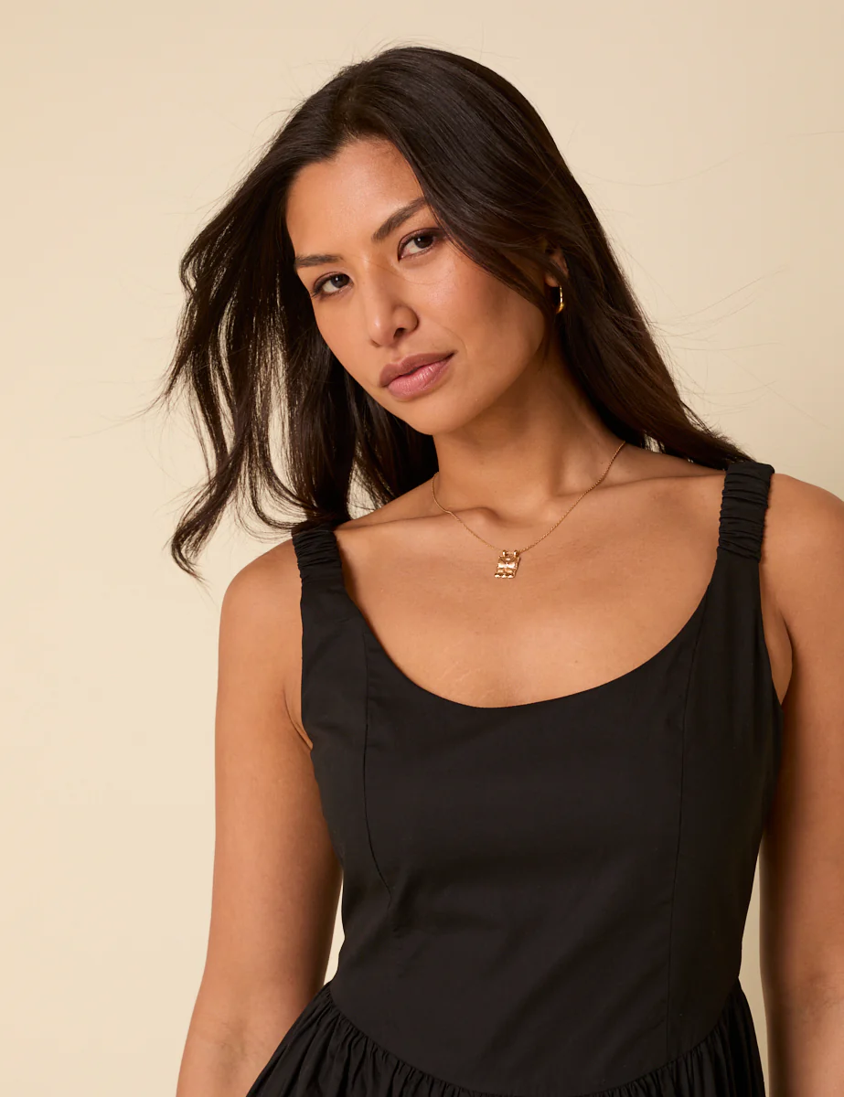 Black Marina Midi Dress - Image 5