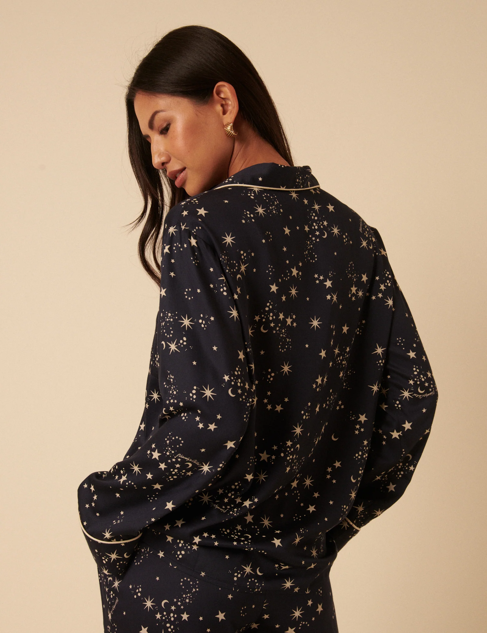 Black Moon & Star Printed Pyjama Set - Image 4