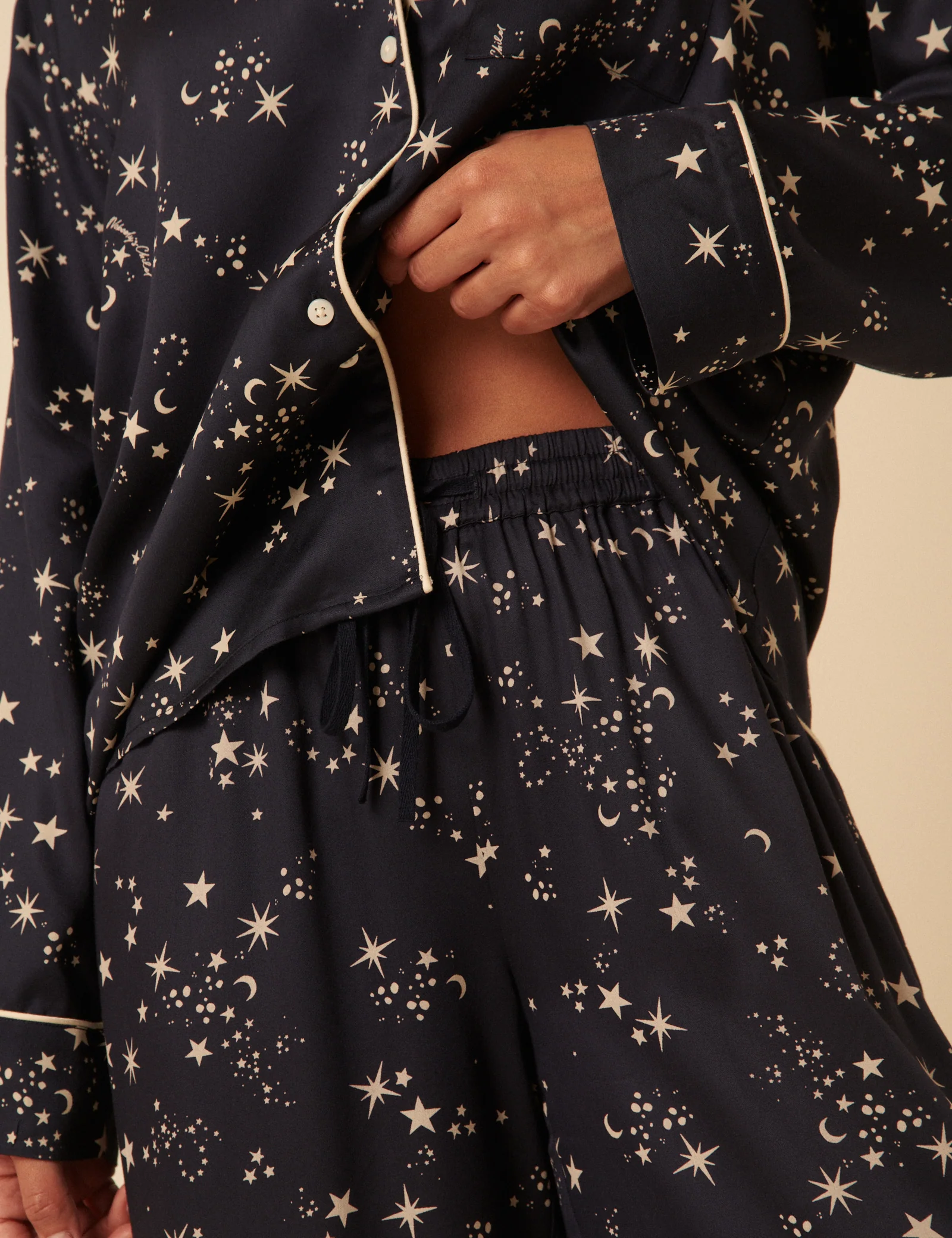 Black Moon & Star Printed Pyjama Set - Image 5