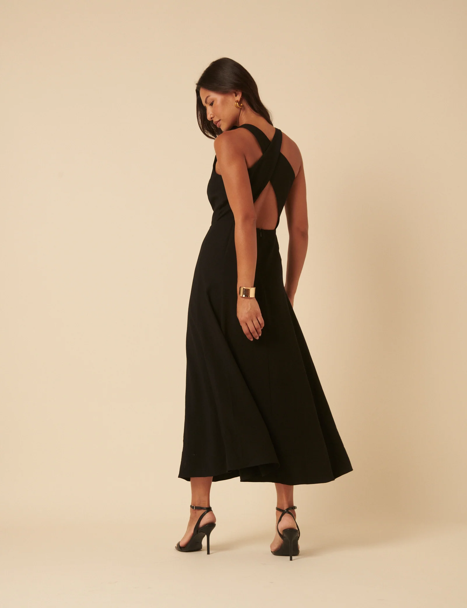 Black Reign Midi Dress - Image 5