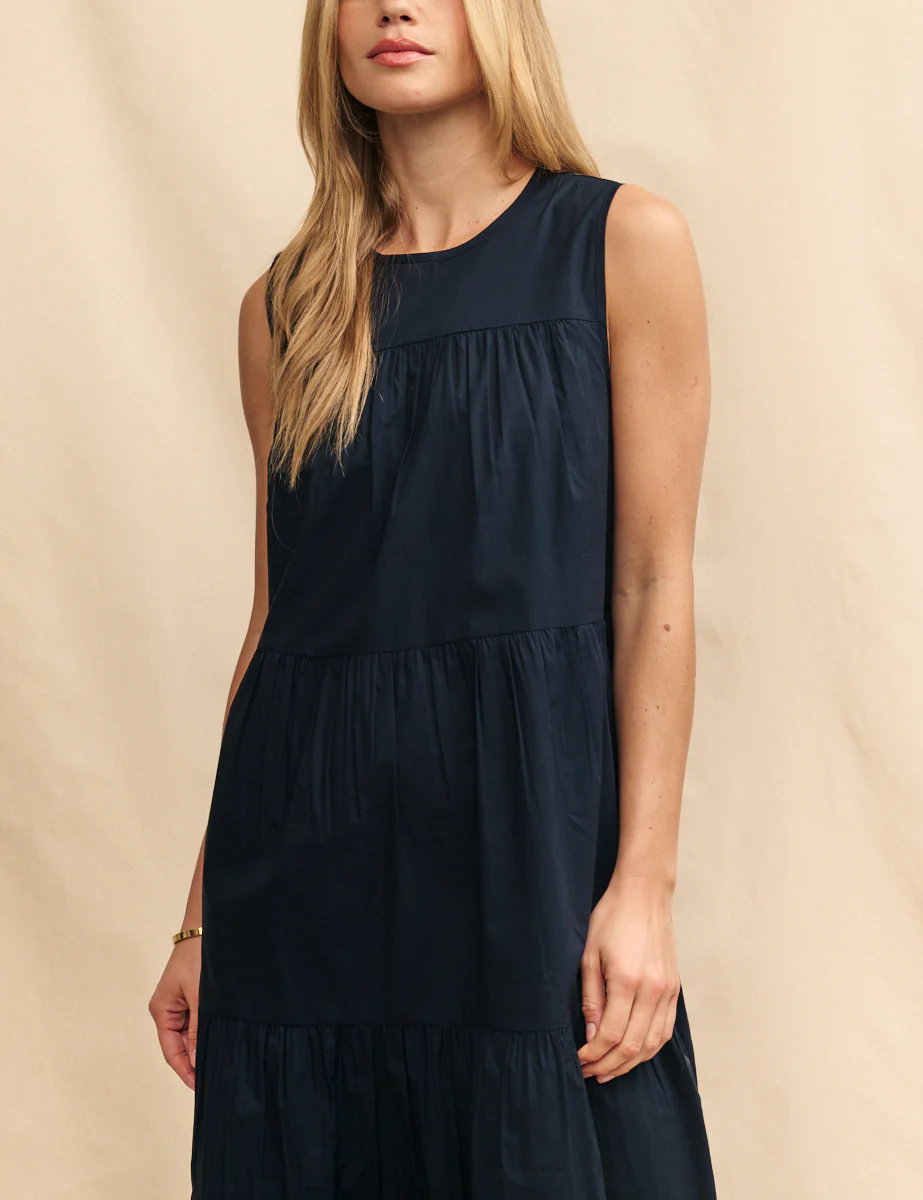 Black Tiered Rosalind Midi Dress - Image 3