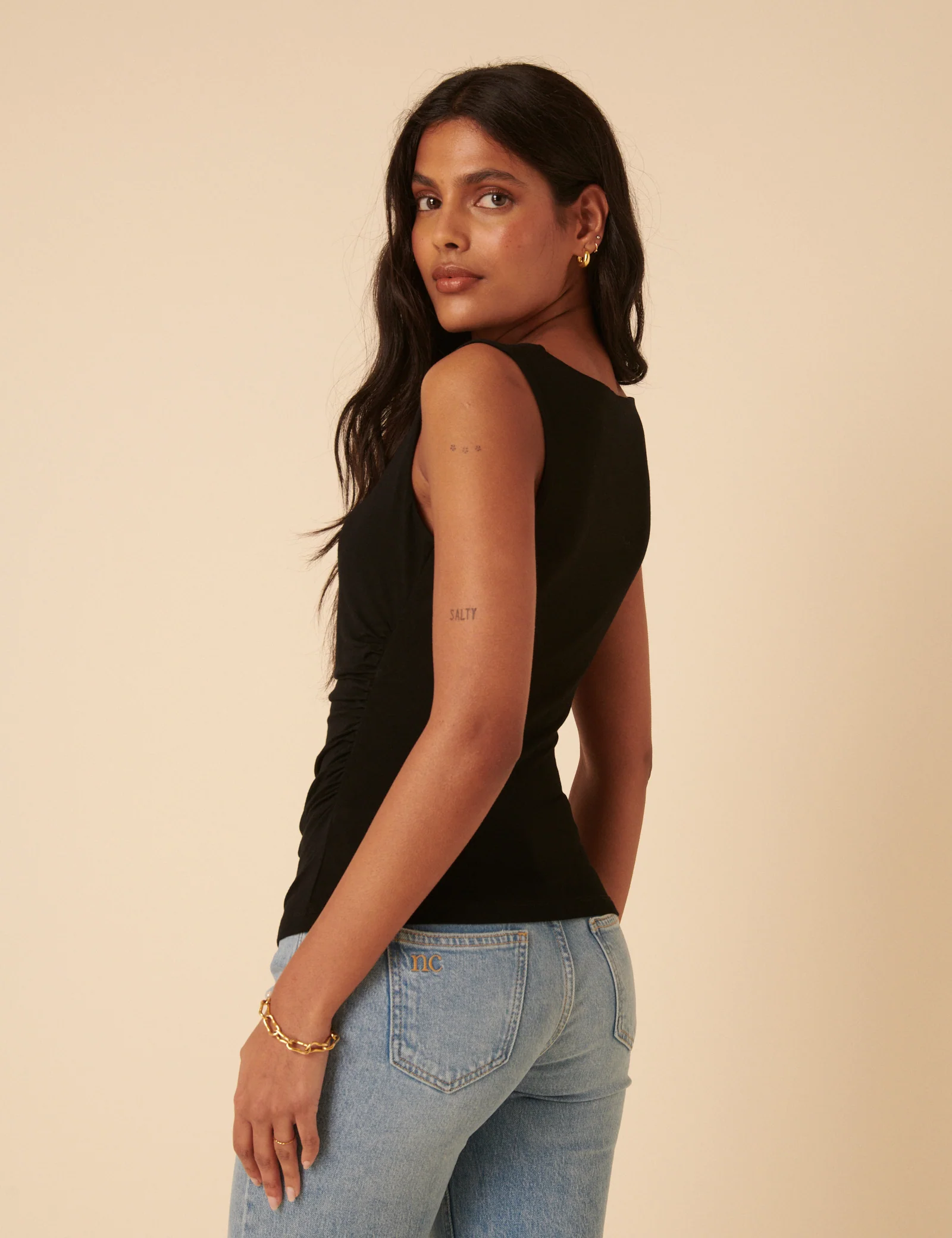 Black Ruched Top - Image 4