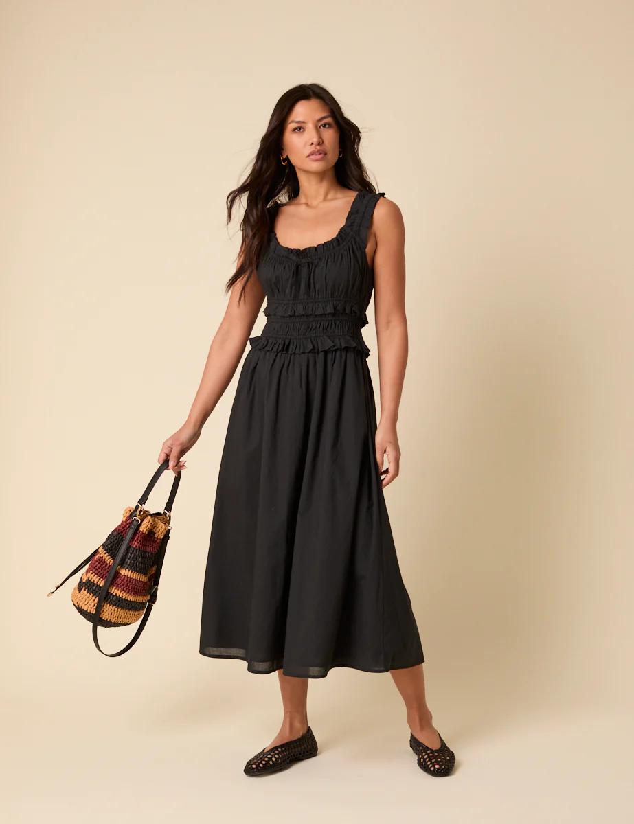 Black Sleeveless Ariel Midi Dress - Image 2