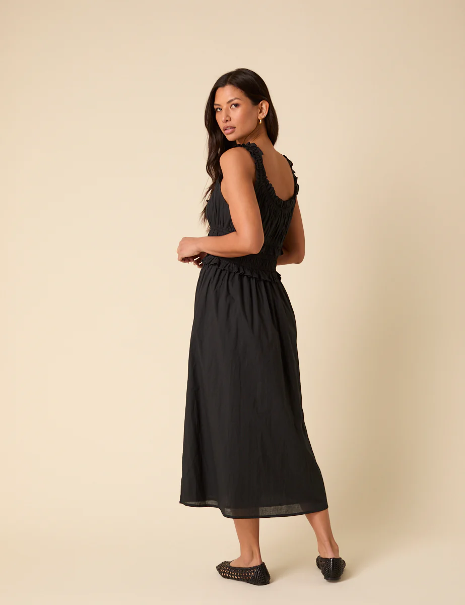 Black Sleeveless Ariel Midi Dress - Image 5