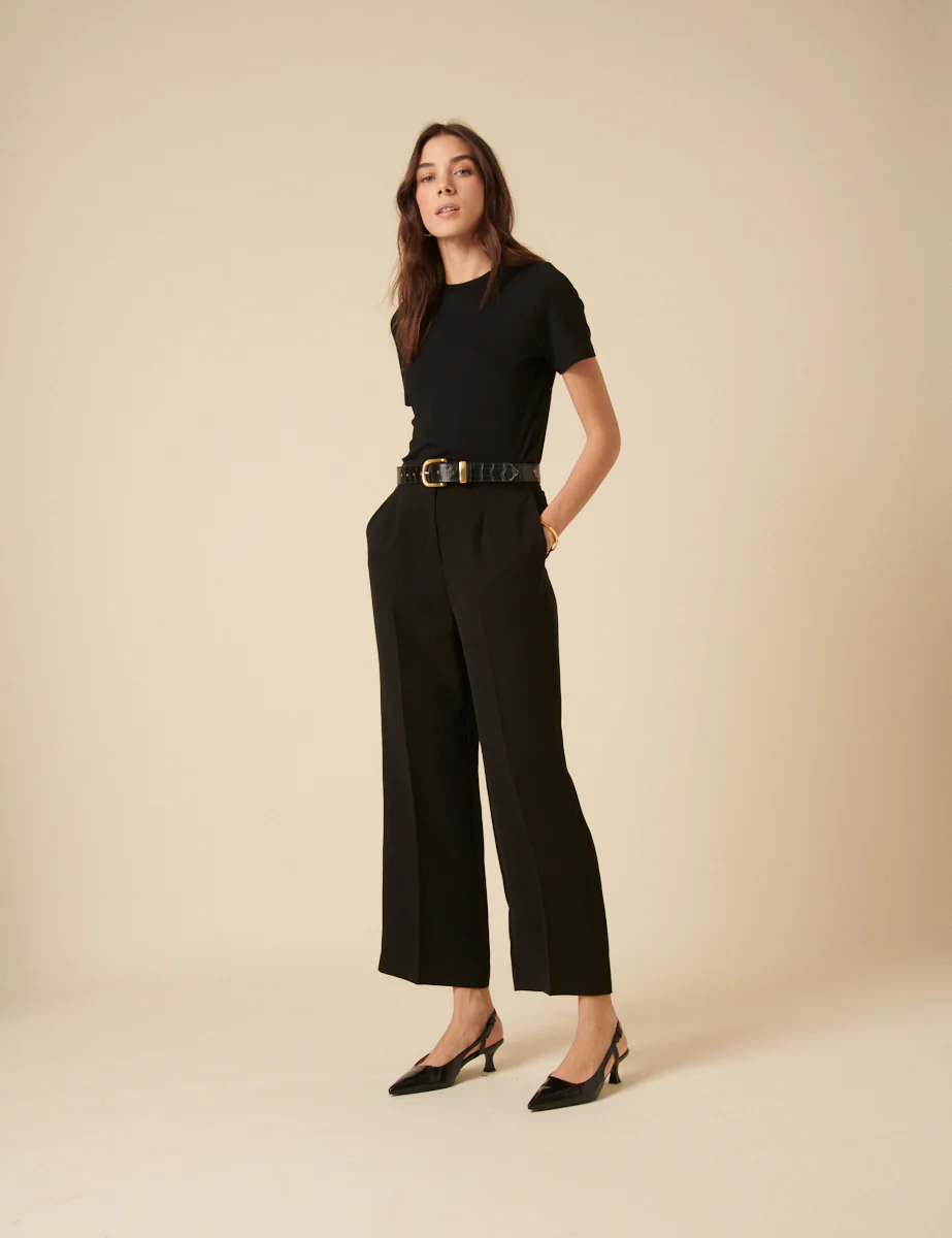 Black Etta Straight Leg Trousers - Image 2