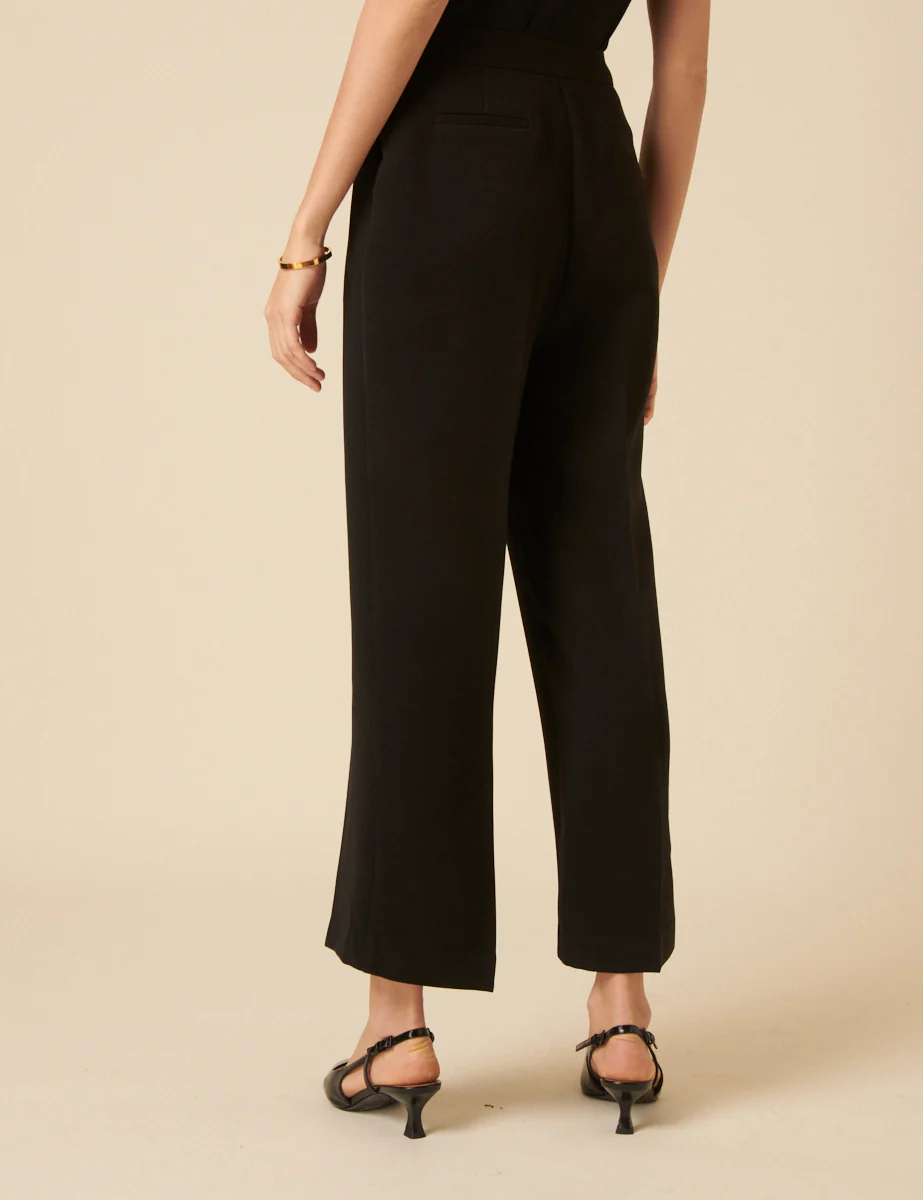 Black Etta Straight Leg Trousers - Image 4