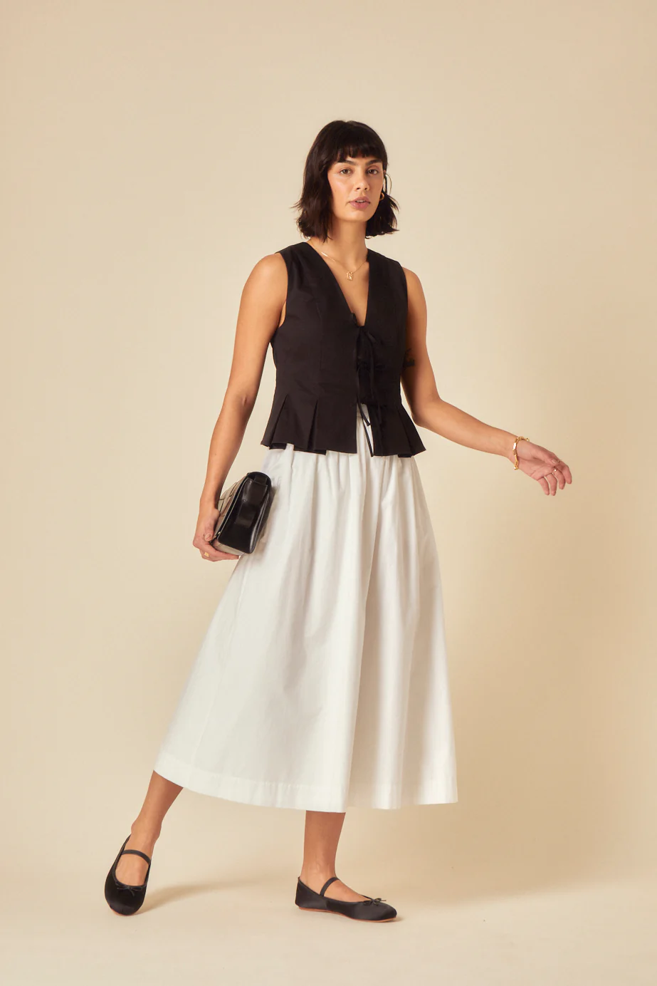 Black Tie Front Waistcoat - Image 3