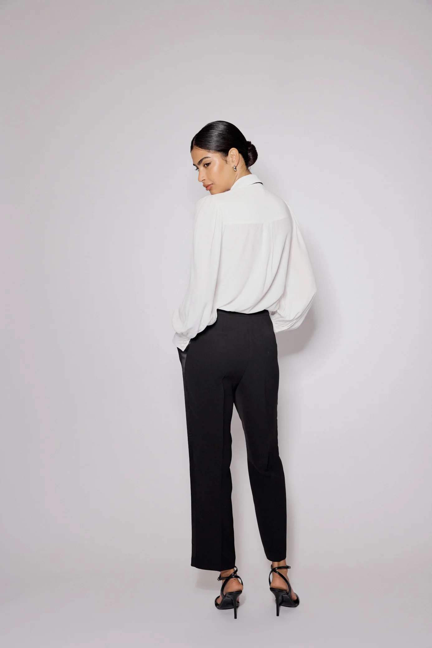 Black Tuxedo Cigarette Trousers - Image 5