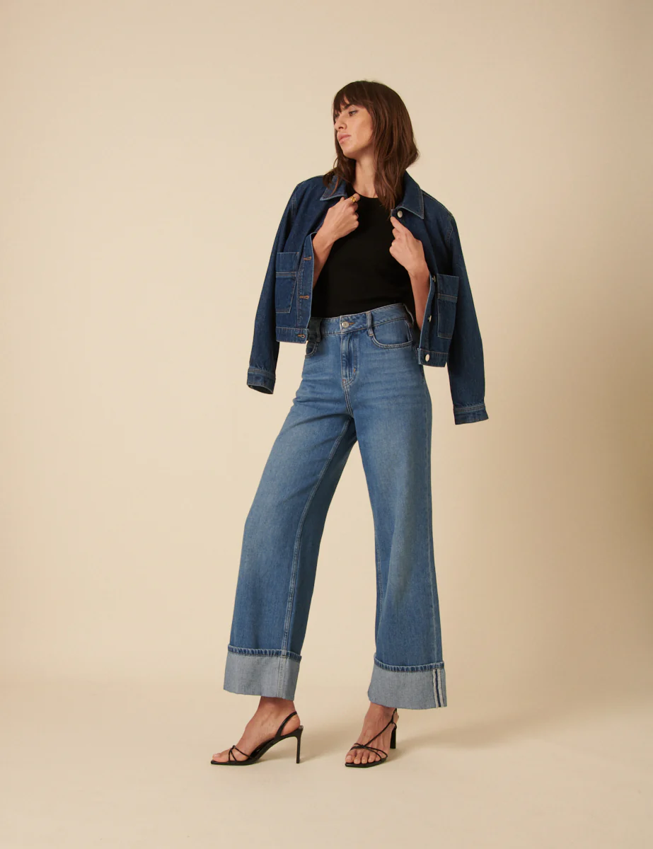 Blue Boxy Denim Jacket - Image 3