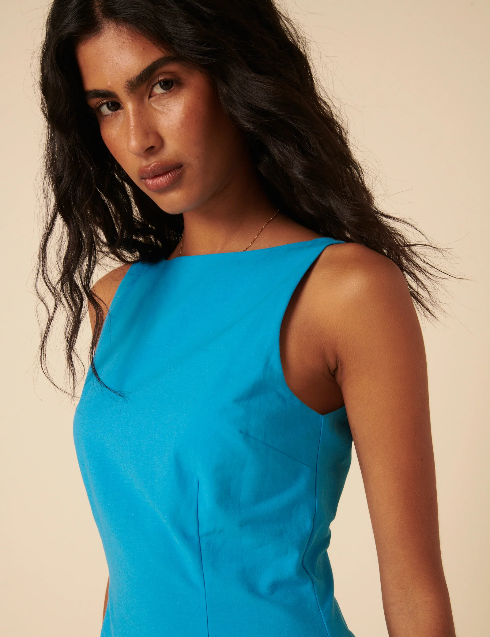 Blue Freya Shift Mini Dress - Image 2