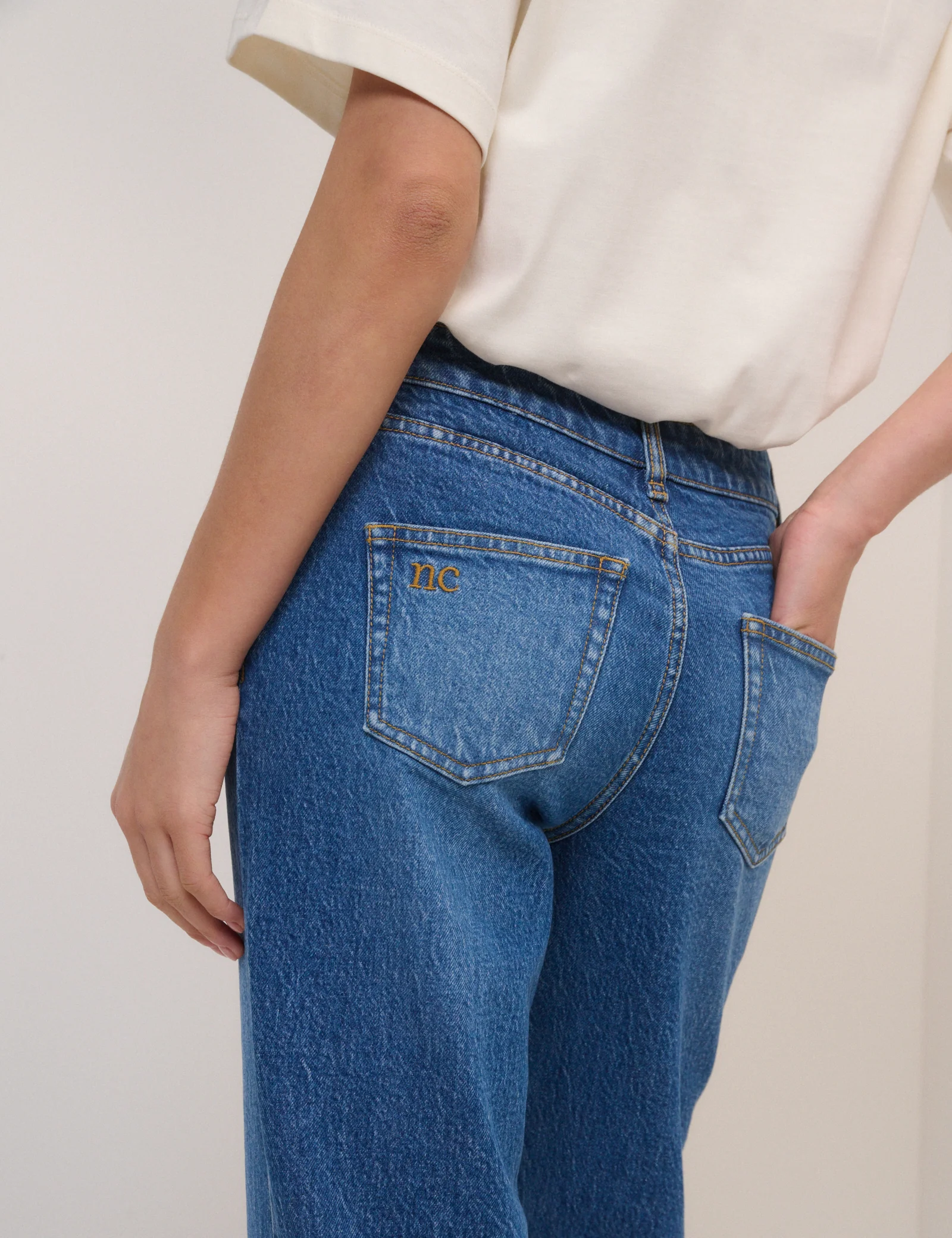 Blue Straight Leg Hoxton Jeans - Image 3