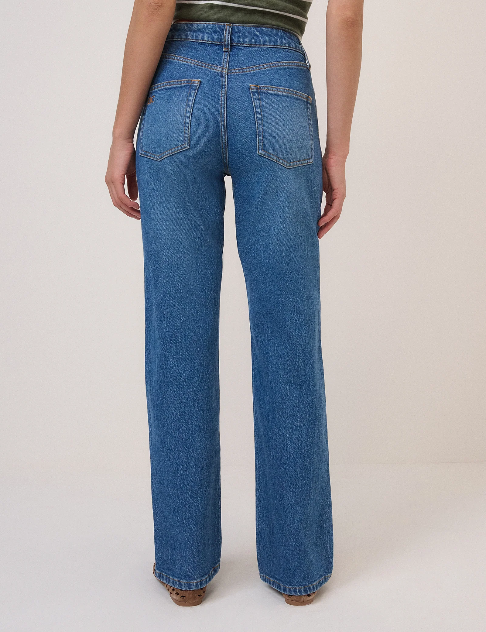 Blue High Rise Kingston Straight Leg Jeans - Image 5
