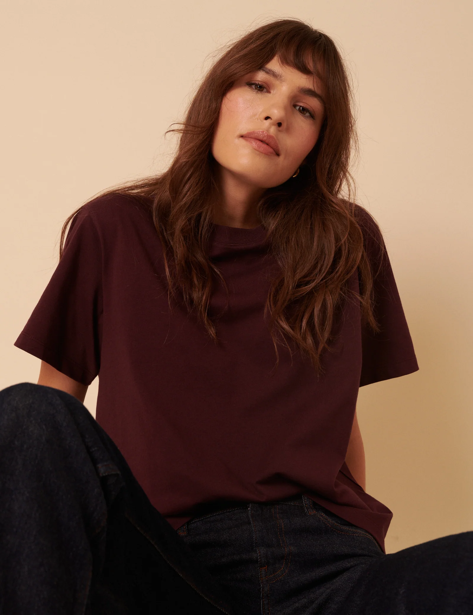 Burgundy Boxy Fit T-Shirt - Image 4