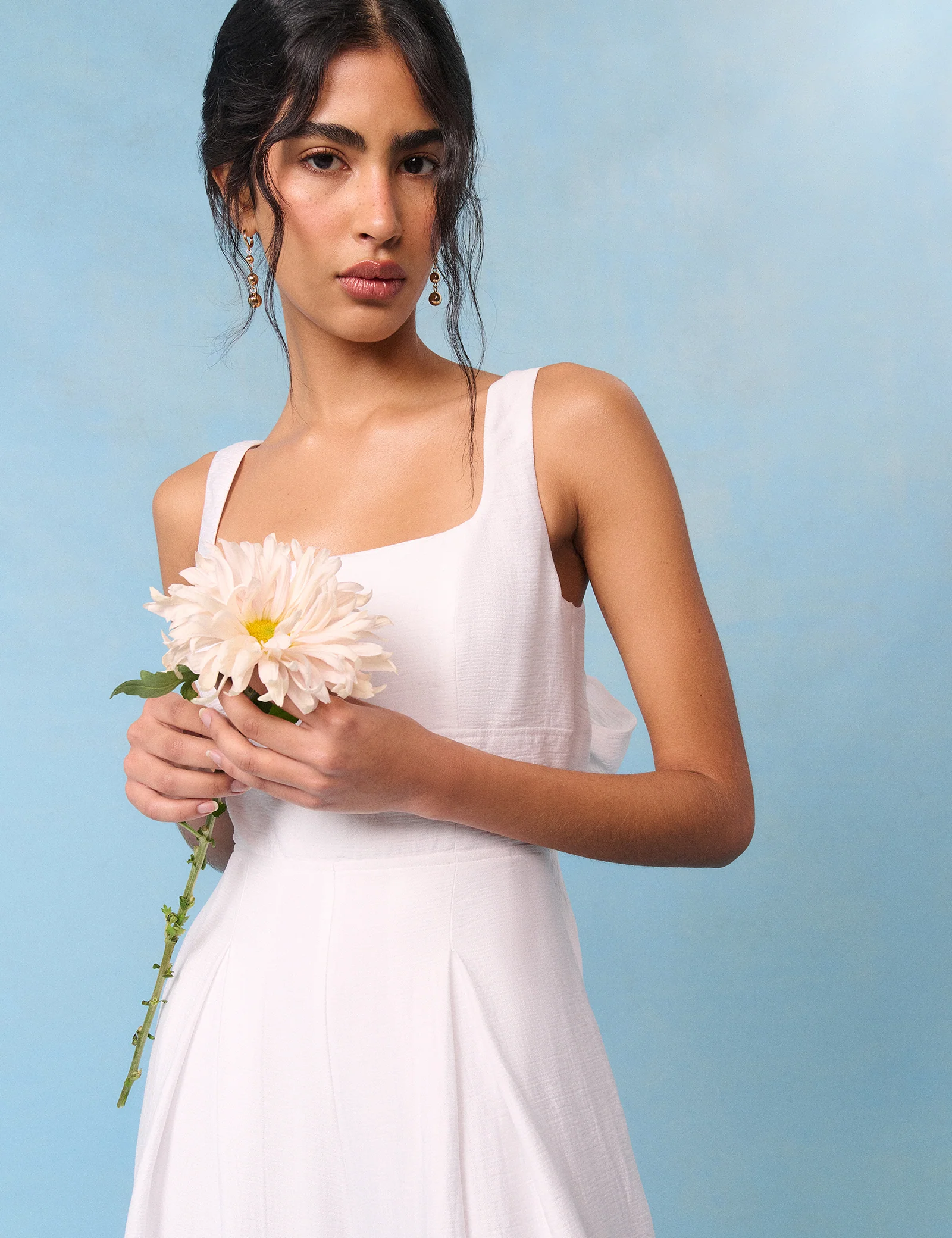 Bridal Ivory Bow-Back Jumpsuit - Image 3