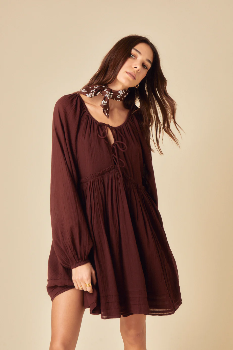 Brown Axel Mini Dress - Image 2
