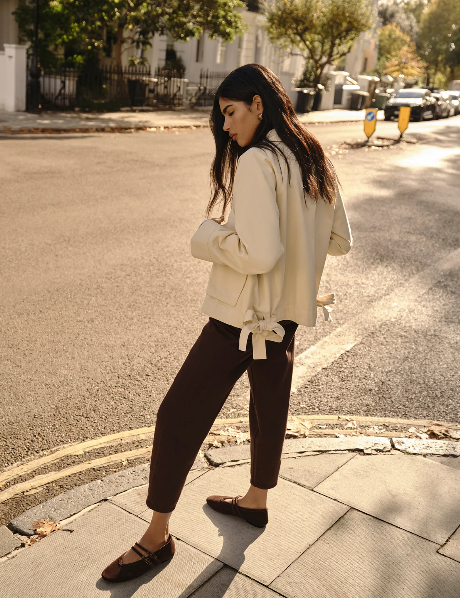 Brown High Rise Putney Barrel Leg Jeans - Image 3