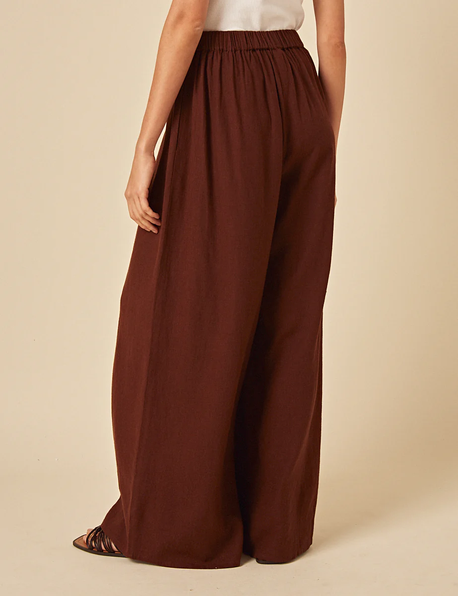 Brown Linen-blend Jerrow Trousers - Image 6