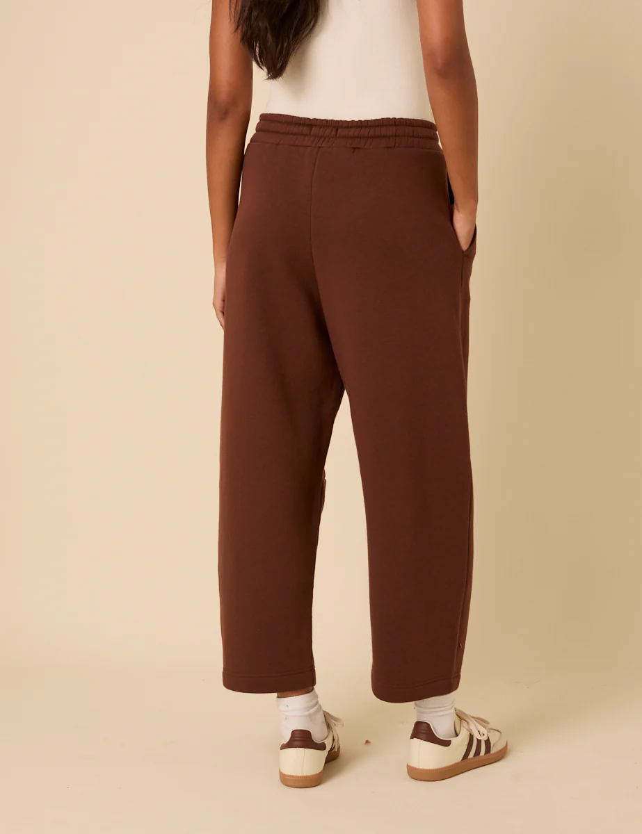 Brown Barrel Leg Joggers - Image 5