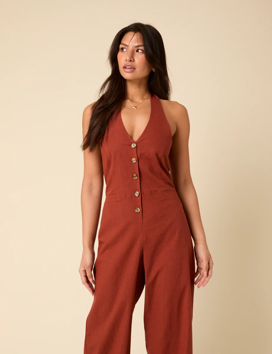 Burnt Orange Seema Jumpsuit - Image 3