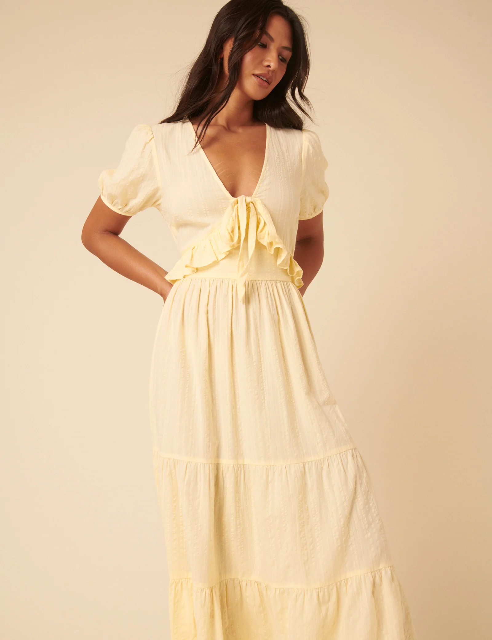 Butter Yellow Katie Midi Dress - Image 2