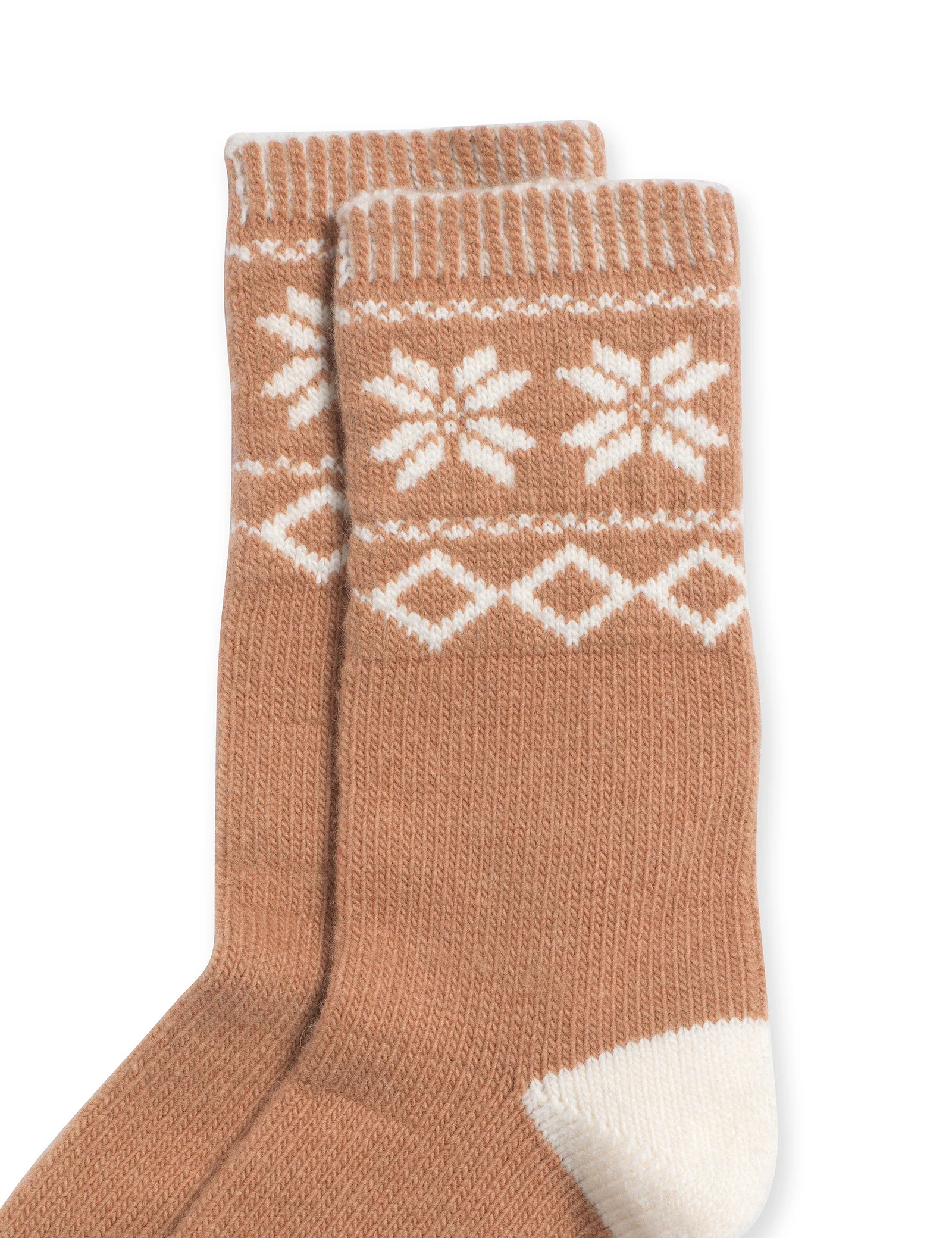 Camel Fair Isle Socks - Image 2