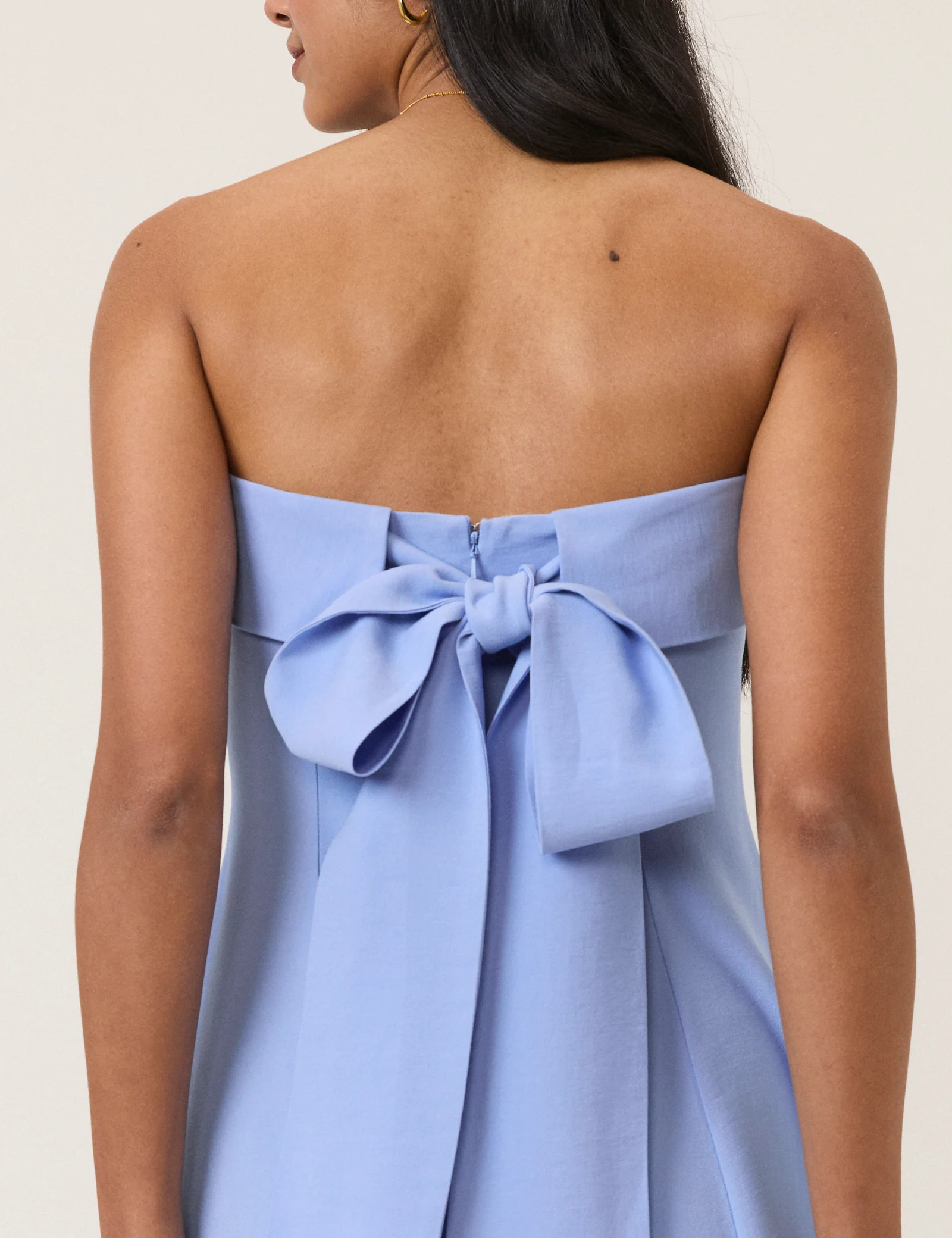 Blue Bow Back Chelsea Midi Dress - Image 2
