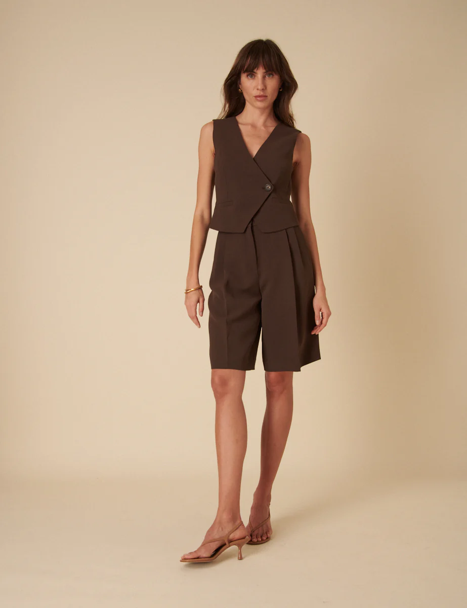 Chocolate Brown Waistcoat - Image 4