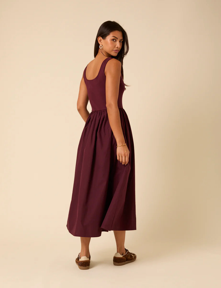 Burgundy Colorado Midi Dress - Image 4
