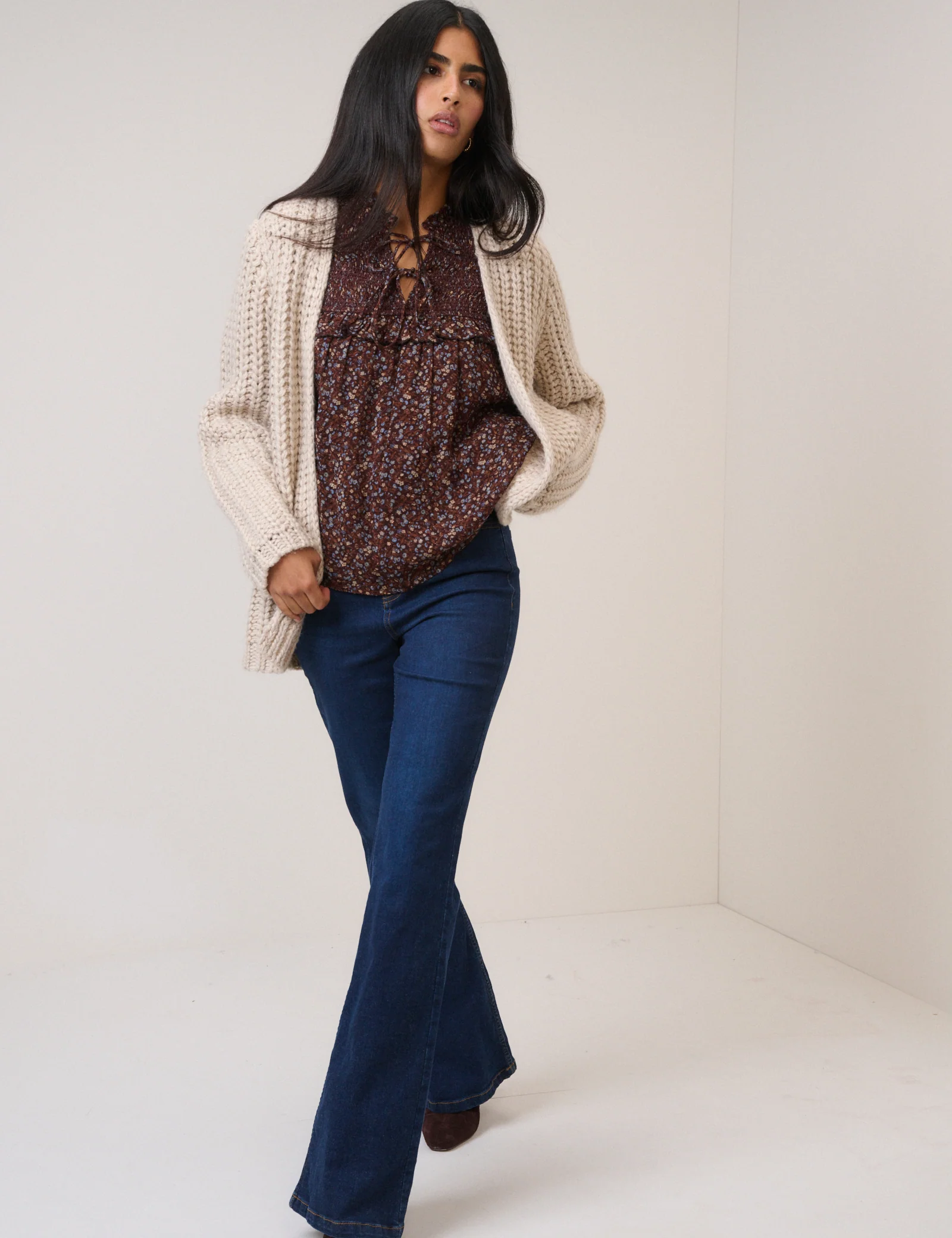 Cream Chunky Cardigan - Image 3