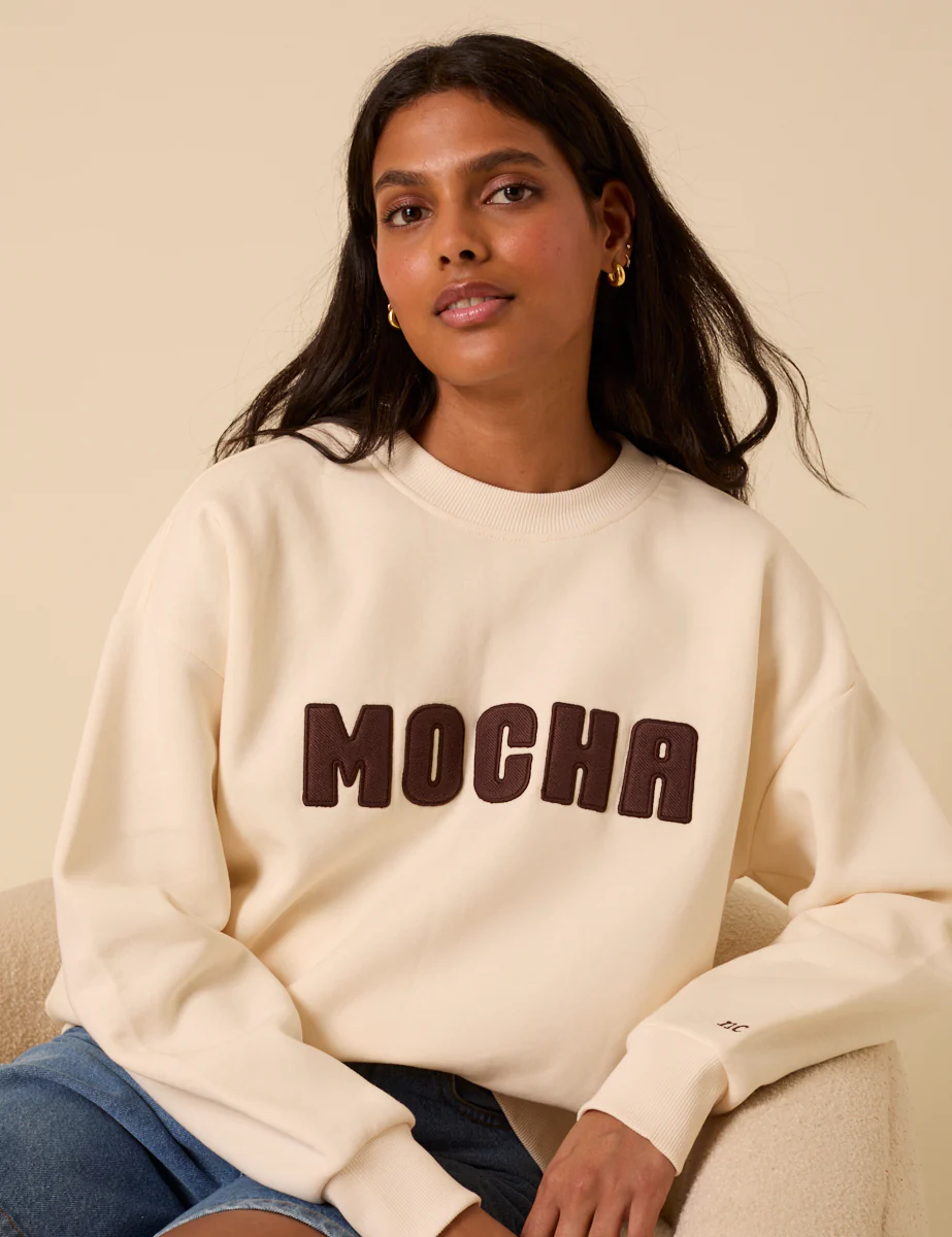 Cream Mocha Graphic Sweatshirt - Image 3