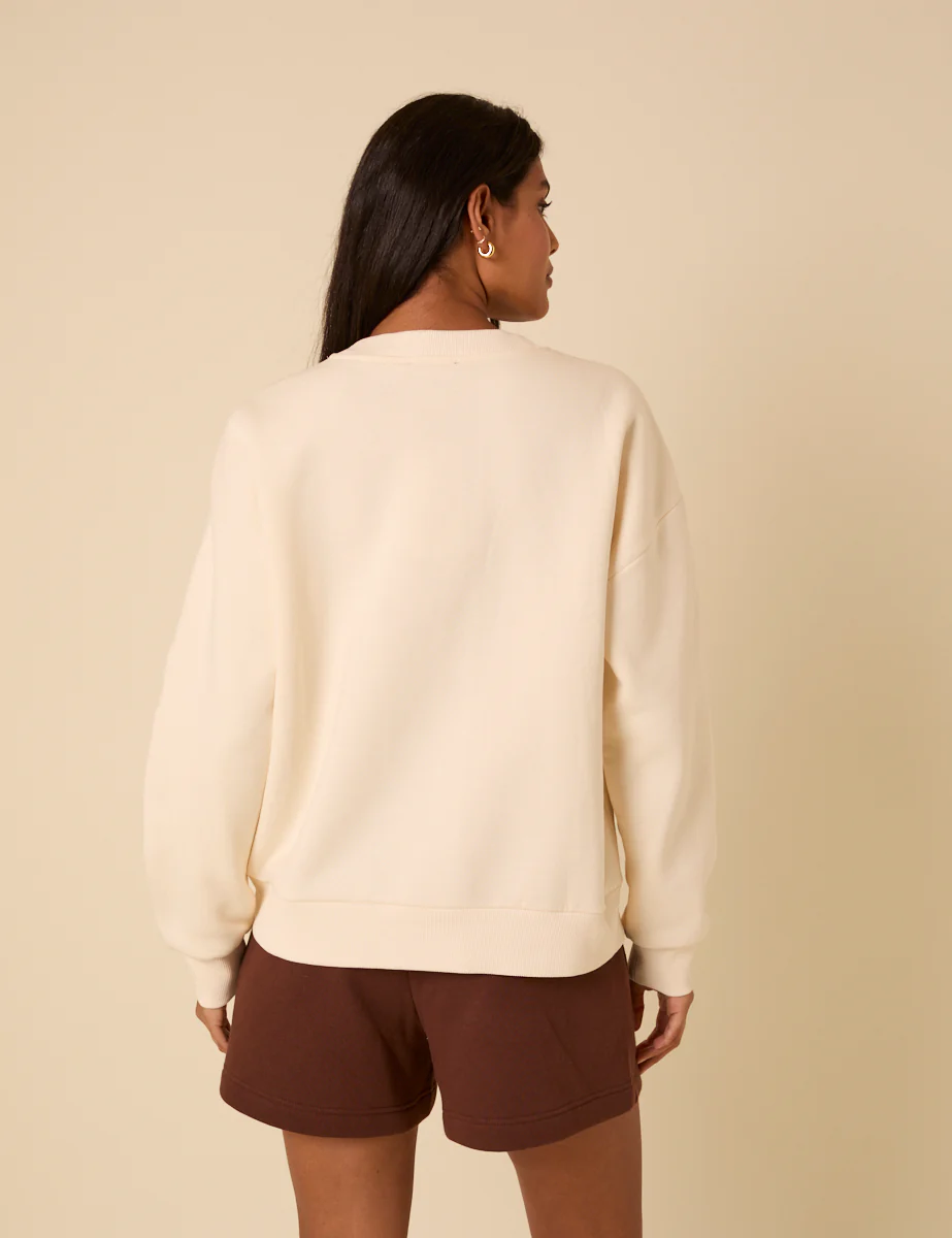 Cream Mocha Graphic Sweatshirt - Image 5