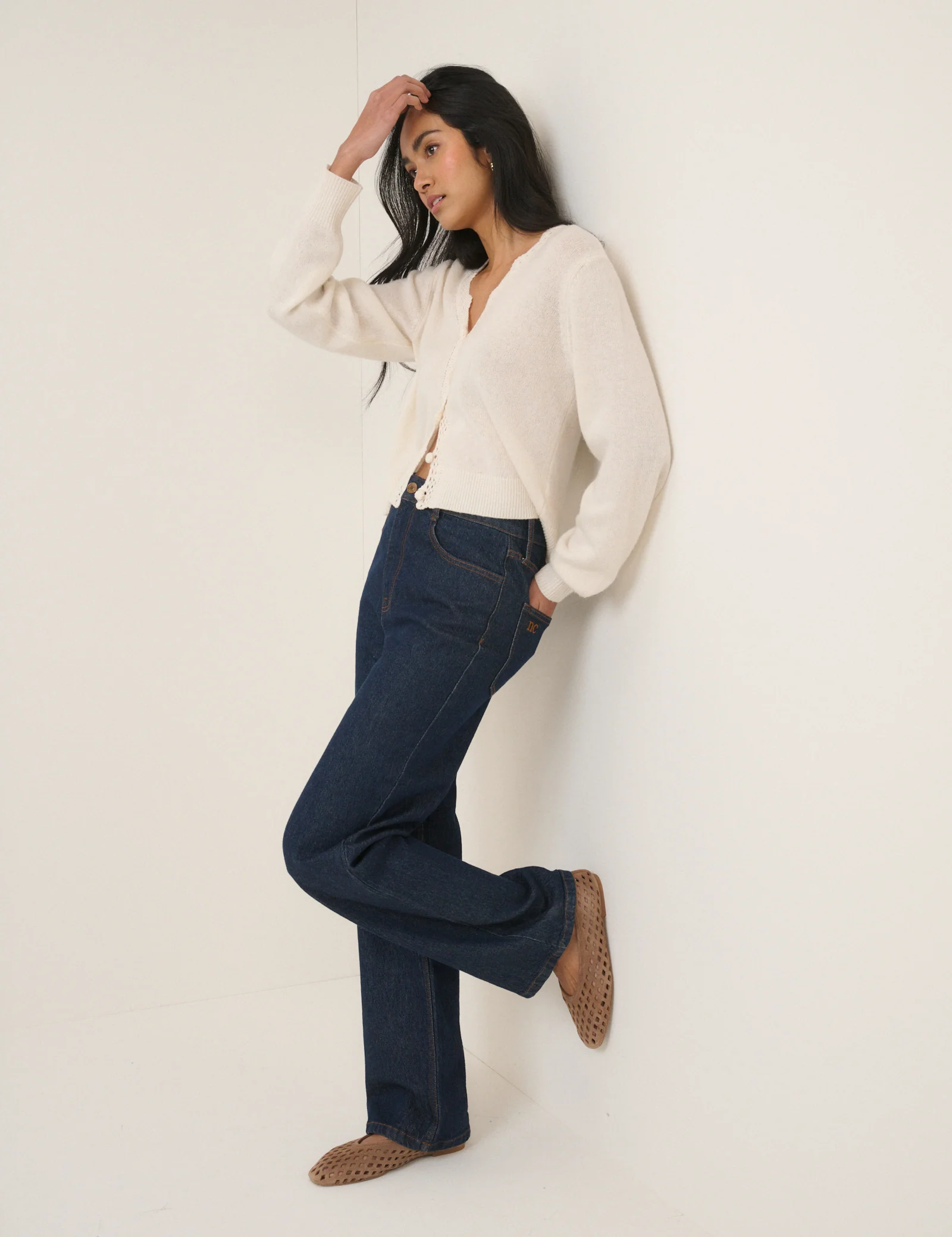 Dark Blue High Rise Kingston Straight Leg Jeans - Image 4