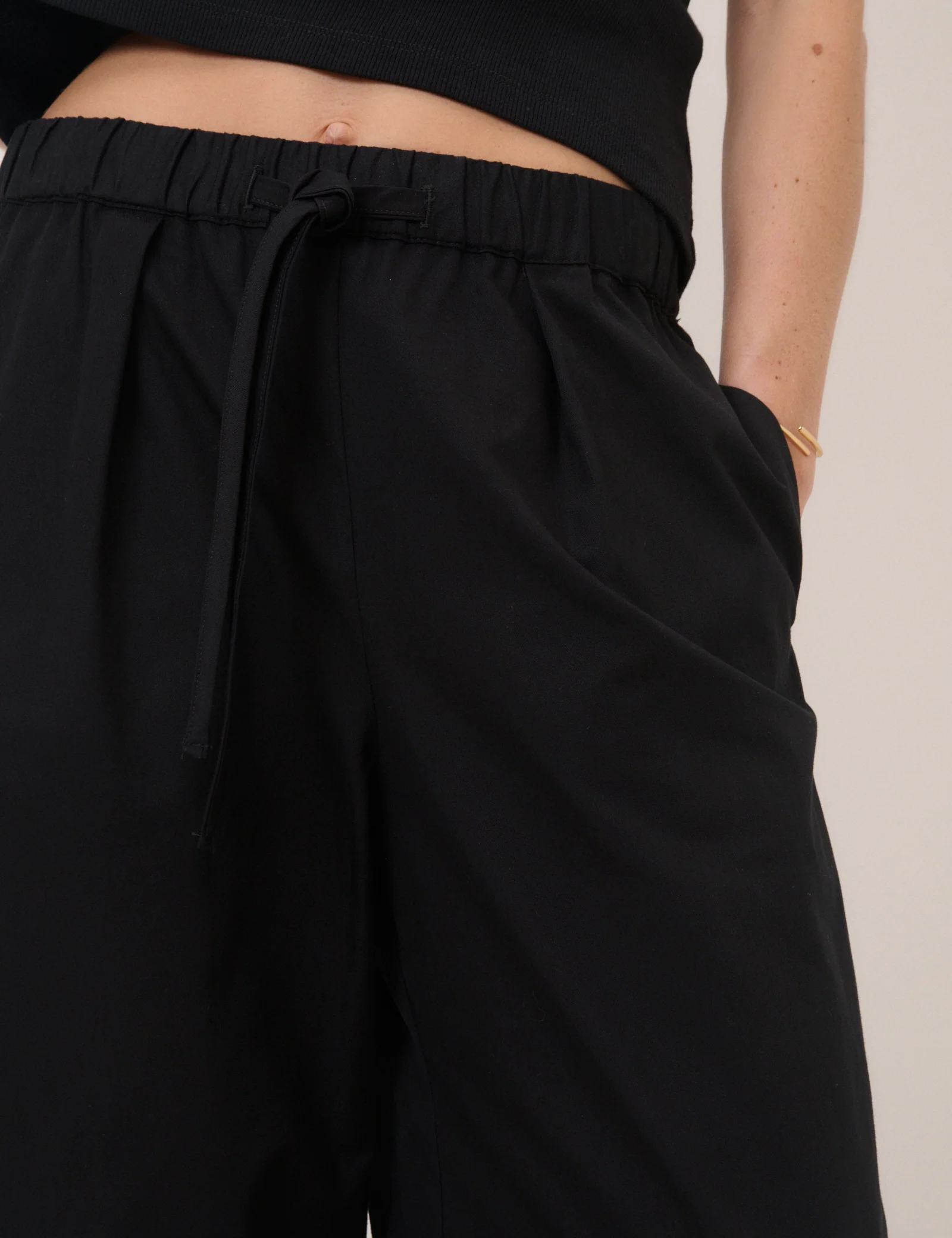 Black High Waisted Ballon Leg Trousers - Image 4