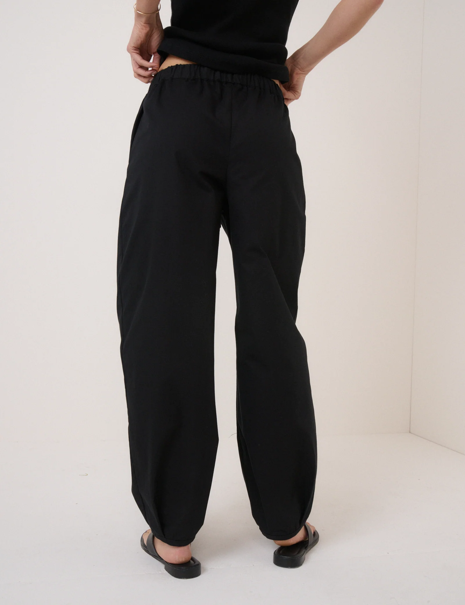 Black High Waisted Ballon Leg Trousers - Image 5