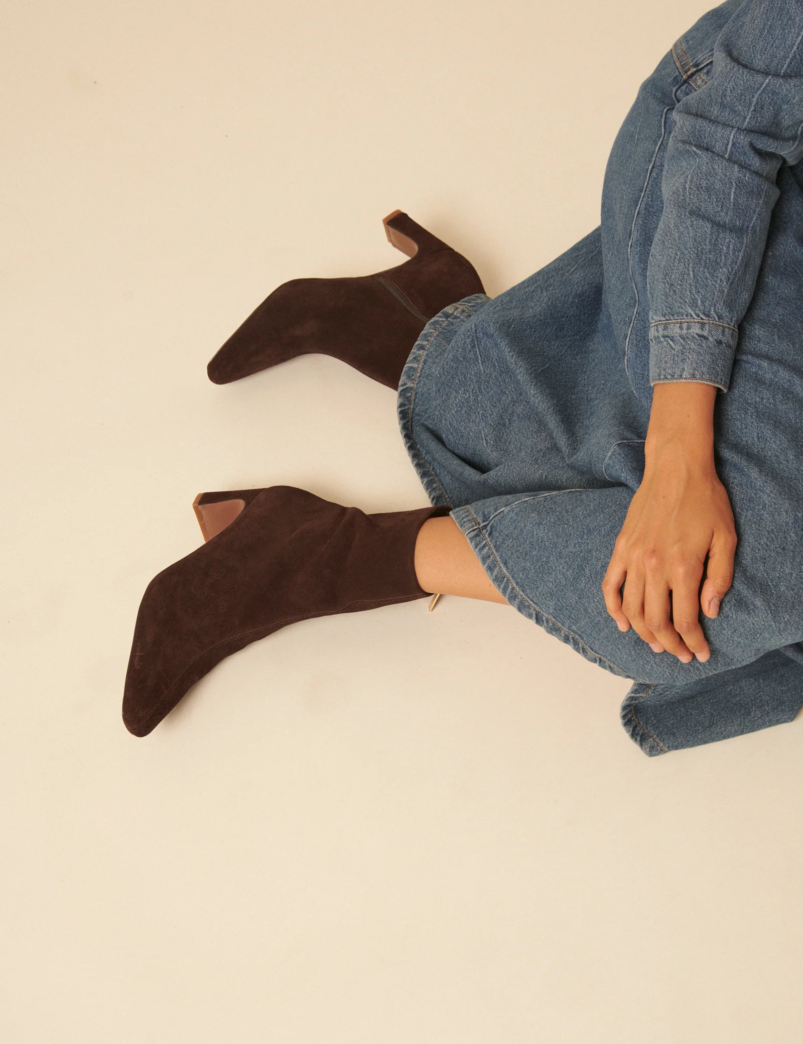 Dark Brown Suede Ankle Boots - Image 5