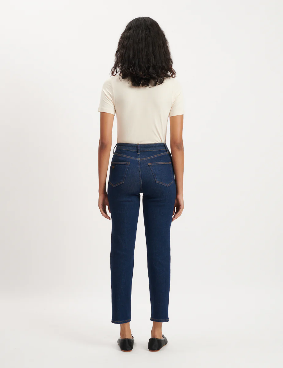 Dark Wash High Rise Slim Leg Jeans - Image 3