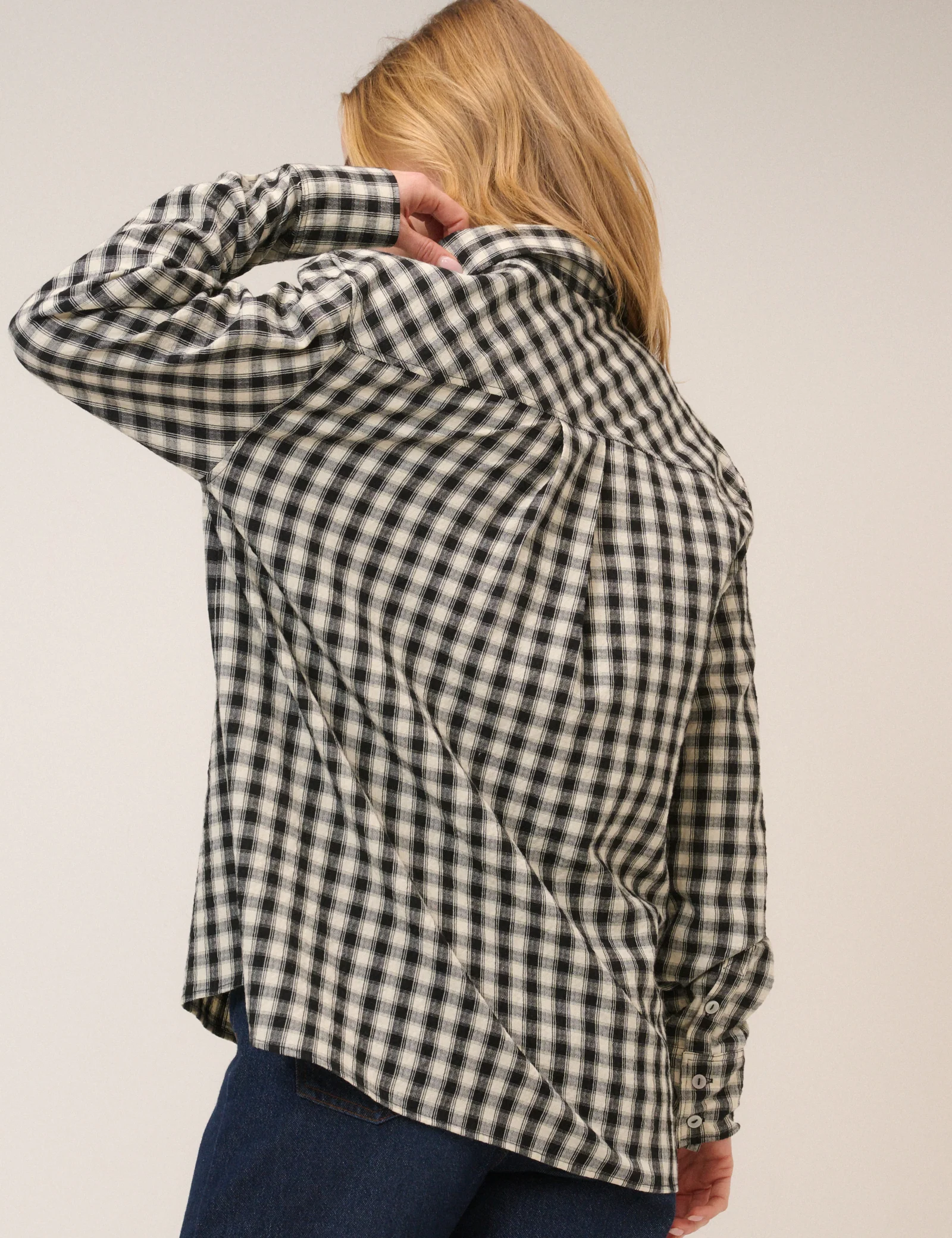 Black Gingham Shirt - Image 5