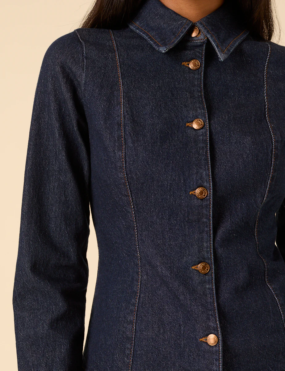 Denim Slim Fit Shirt - Image 3