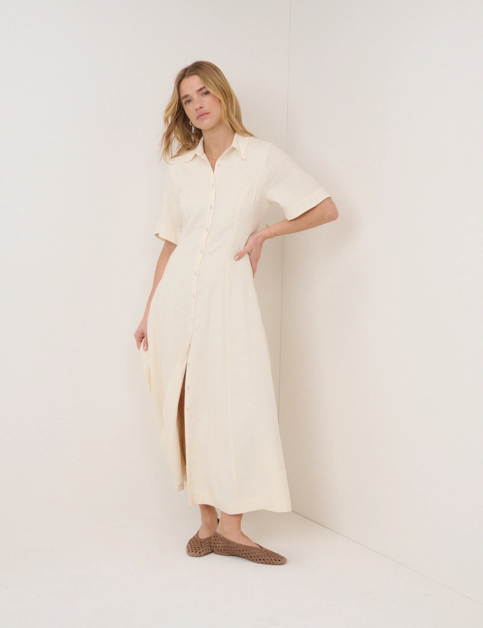 Beige Dillon Shirt Dress - Image 5